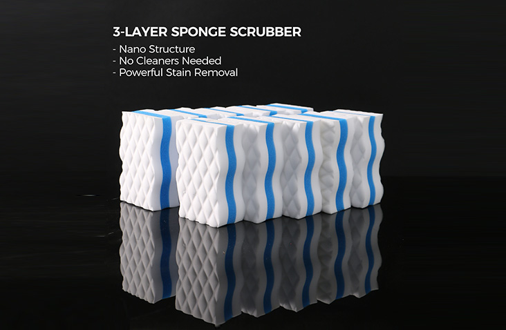 3-Layer Composite Nano Sponge Cleaning Blocks