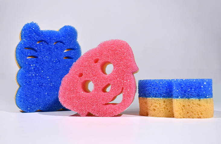 Custom Cartoon Temperature-Sensitive Cleaning Sponge