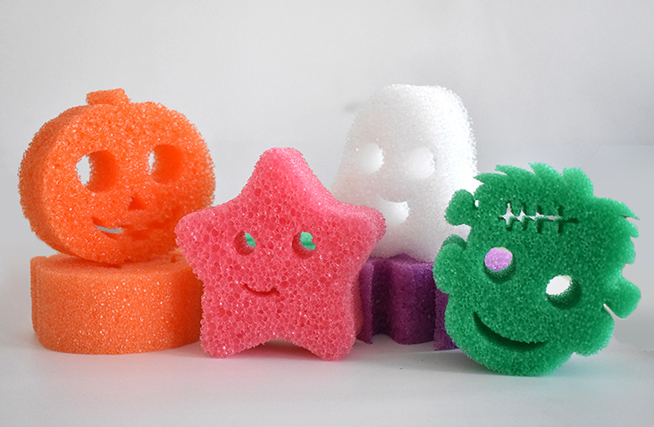 Custom Cartoon Temperature-Sensitive Cleaning Sponge