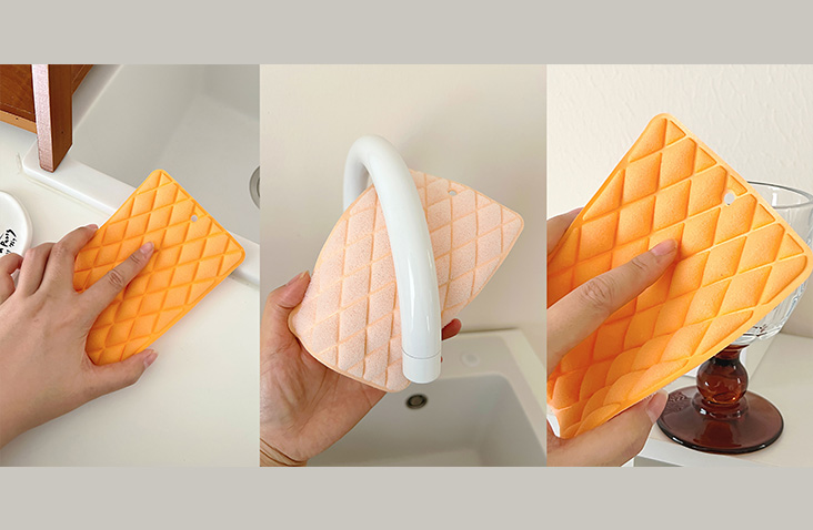 Dual-Sided Luffa Fiber + 22 Density Polyurethane Sponge Cleaning Cloth