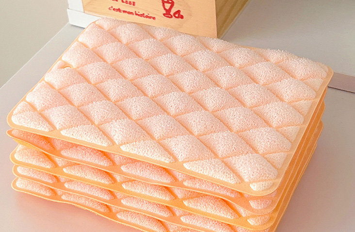 Dual-Sided Luffa Fiber + 22 Density Polyurethane Sponge Cleaning Cloth