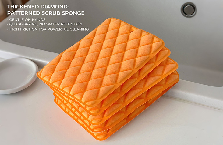 Dual-Sided Luffa Fiber + 22 Density Polyurethane Sponge Cleaning Cloth