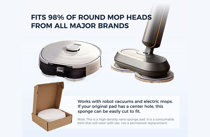Replacement Nano Sponge Pads for Electric Mop