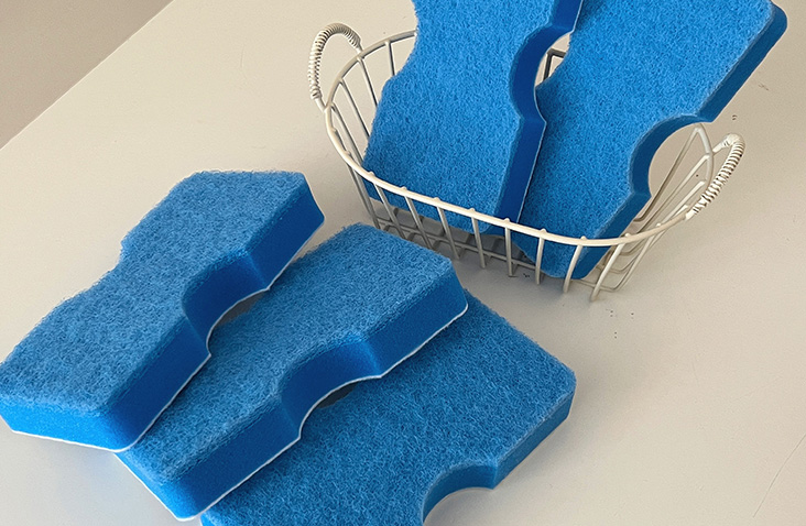 Blue polyurethane composite blue scouring pad