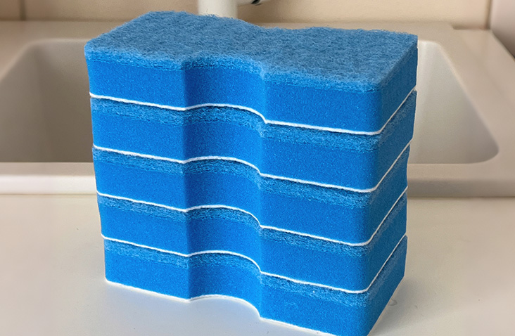 Blue polyurethane composite blue scouring pad